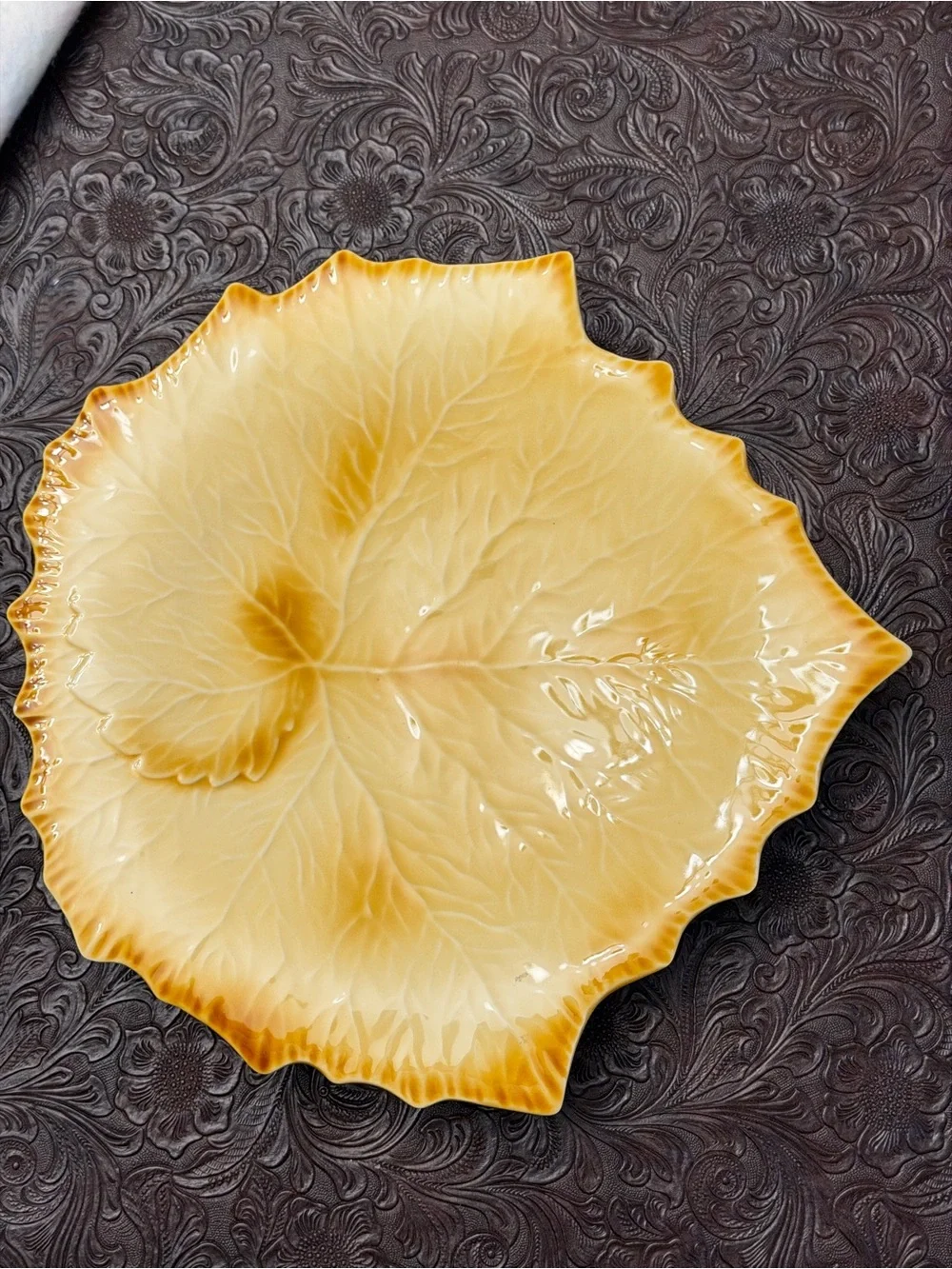 Williams Sonoma Yellow Glazed Ceramic Plate
